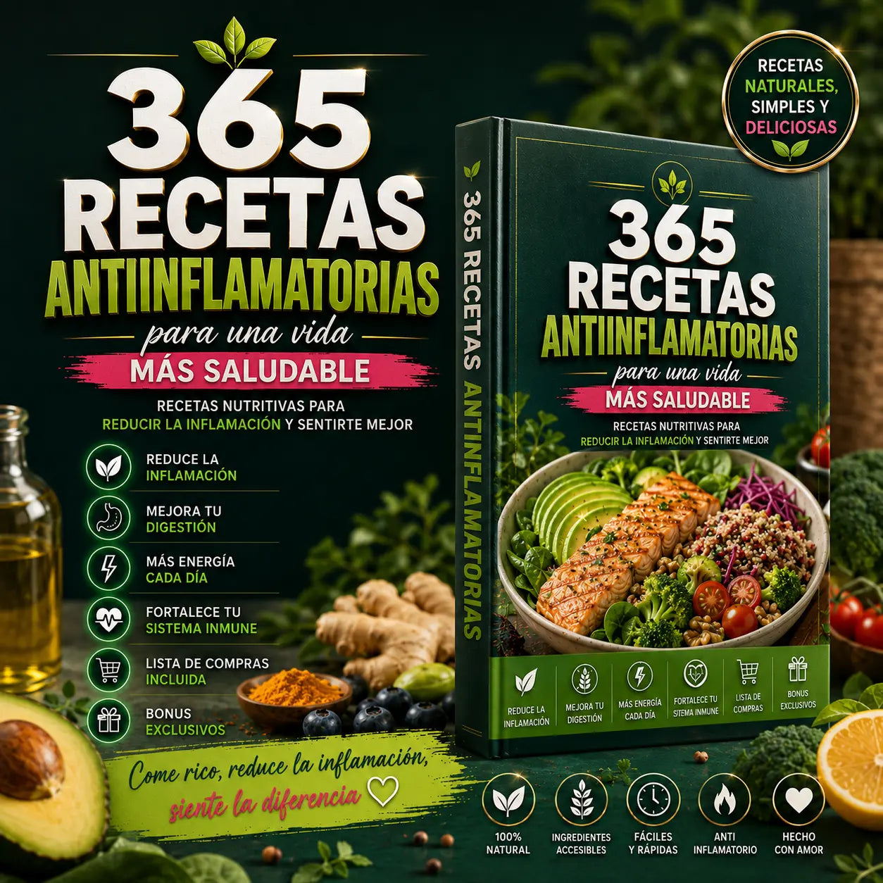 365 RECETAS PARA REDUCIR INFLAMACIÓN